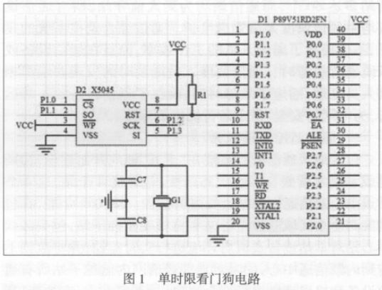图1 单时限看门狗电路 图1 单时限看门狗电路